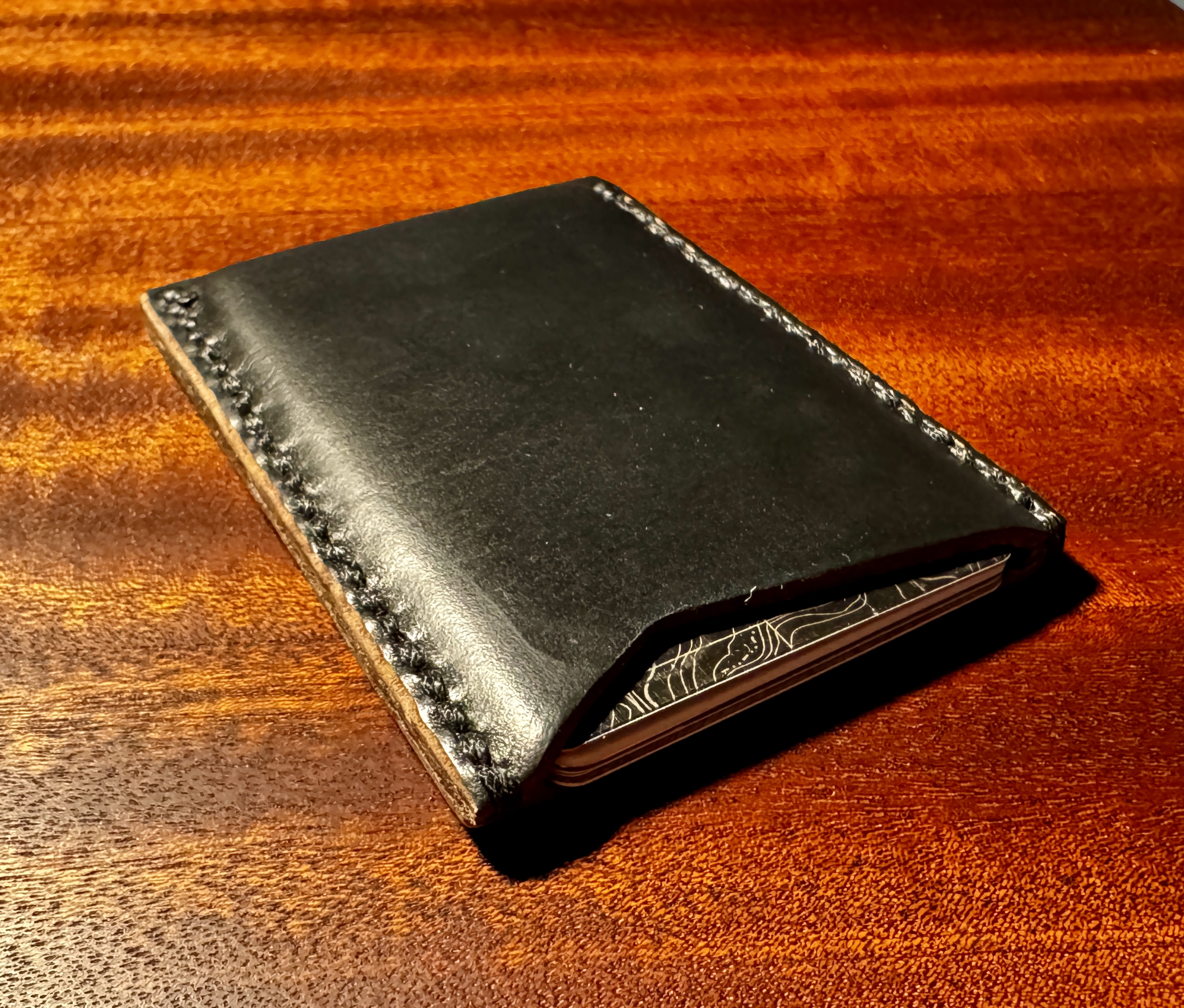 wallet stitched and edged