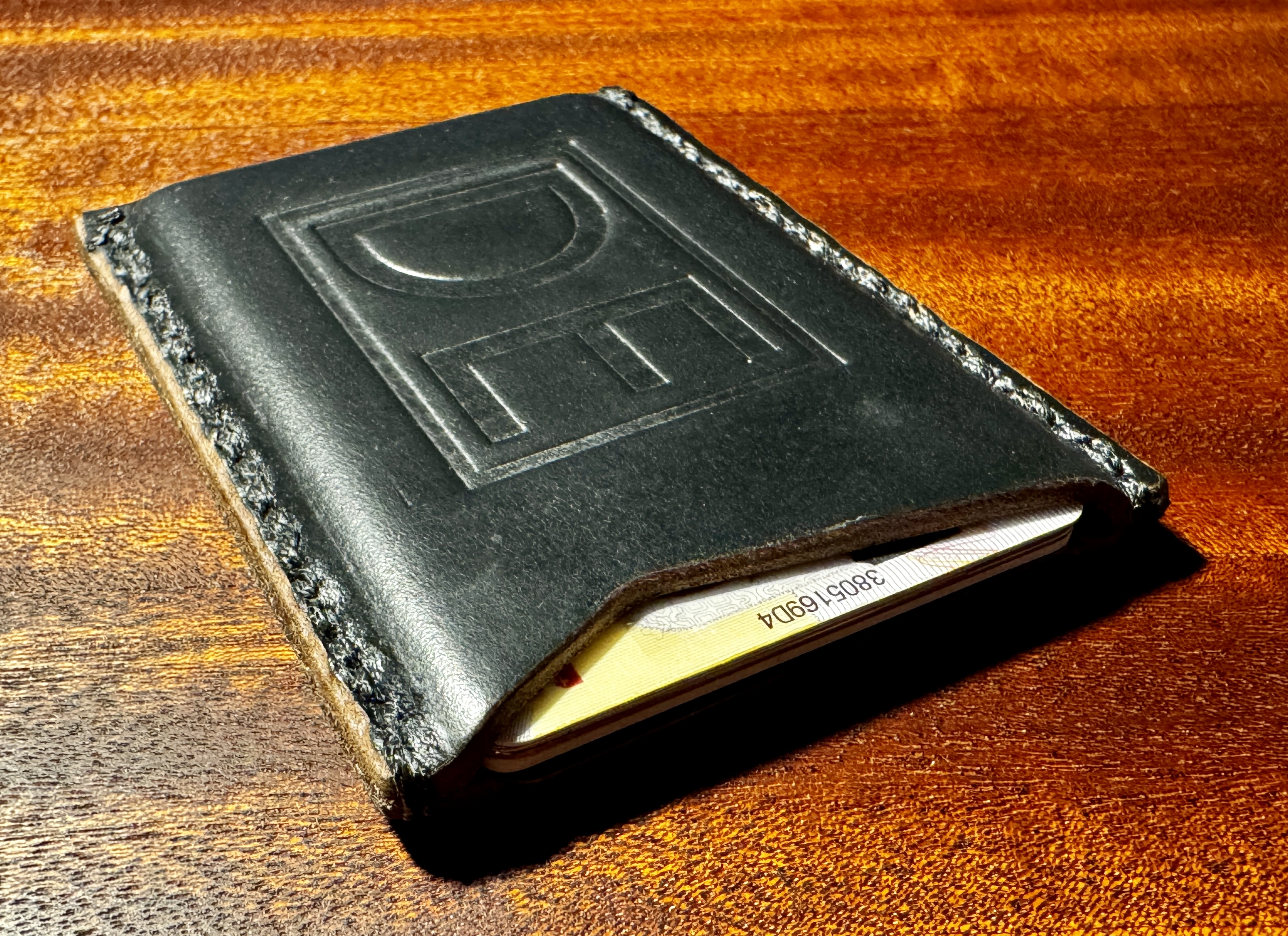 wallet embossed