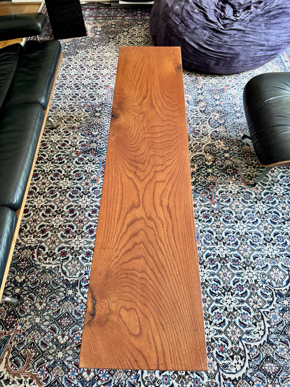 the finished bench from above