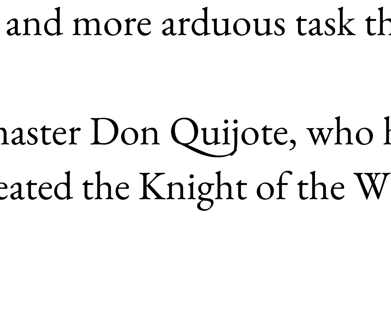 a sick ligature on a Q