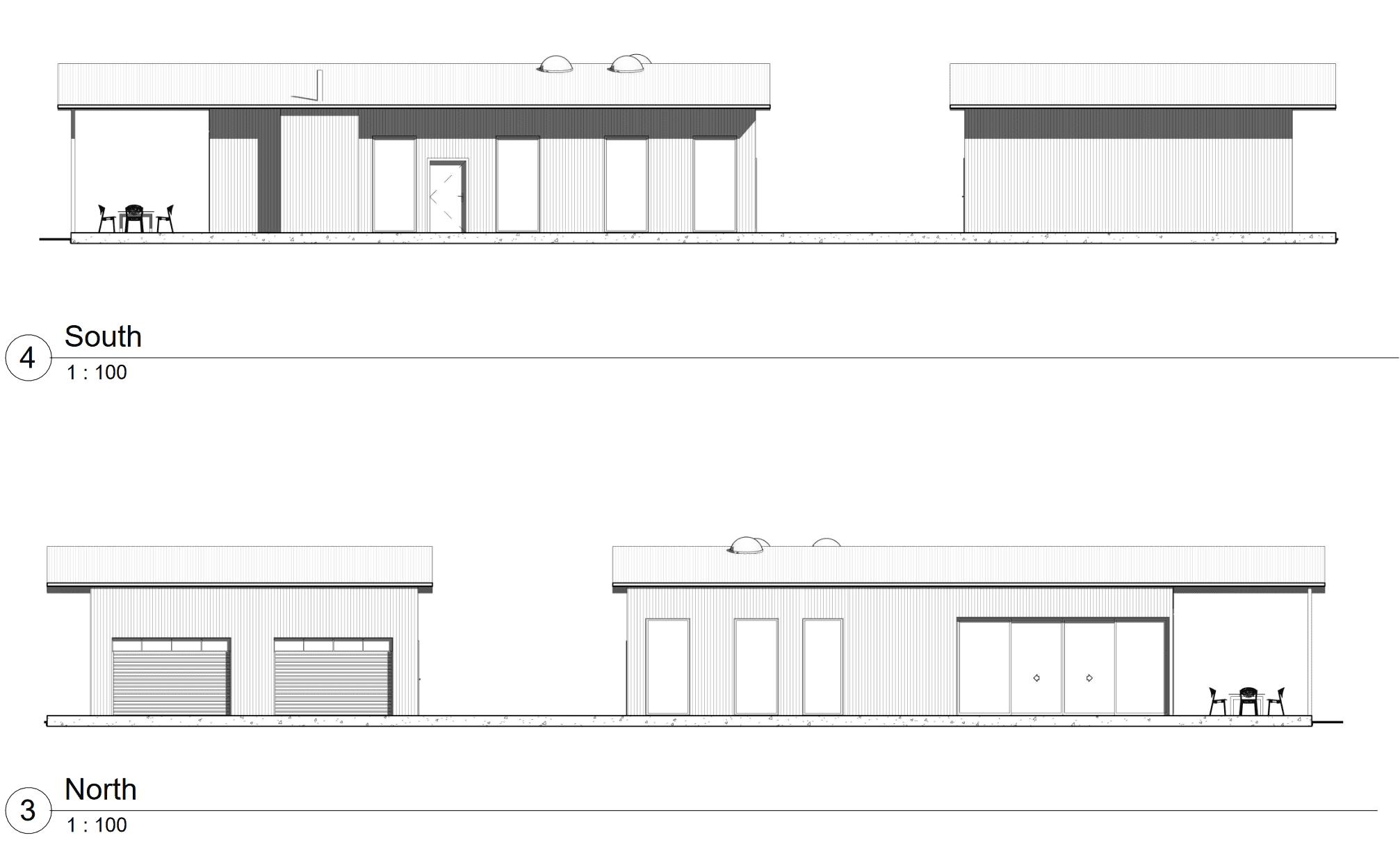 North & South Elevations